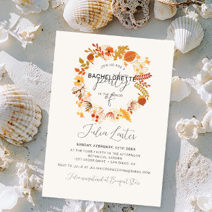 Invitation Enterrement de vie de jeune fille Bohème Séché Flo
