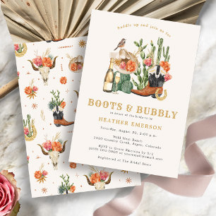 Invitation Enterrement de vie de jeune fille Boots