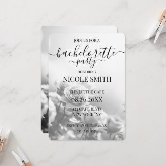 Invitation Enterrement de vie de jeune fille bouquet de roses
