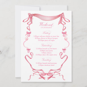 Invitation enterrement de vie de jeune fille Bows