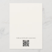 Invitation Enterrement de vie de jeune fille code QR Perles e (Dos)