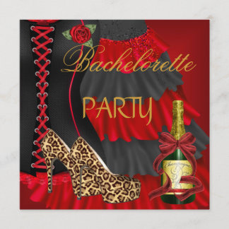 Invitation Enterrement de vie de jeune fille Corset Noir Chau