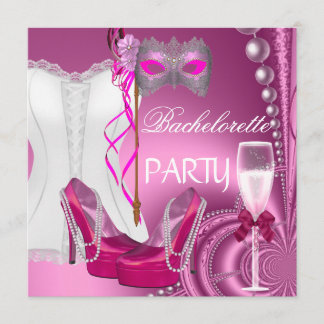 Invitation Enterrement de vie de jeune fille Corset Rose Chau