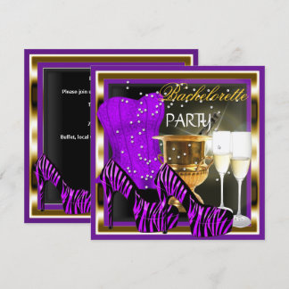 Invitation Enterrement de vie de jeune fille Corset Violet Zè