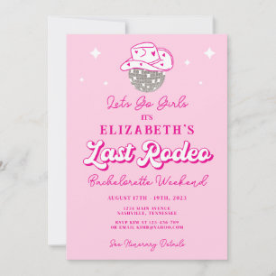 Invitation Enterrement de vie de jeune fille Cowgirl Last Rod