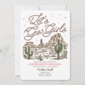 Invitation Enterrement de vie de jeune fille dans le Far West (Devant)