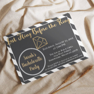 Invitation Enterrement de vie de jeune fille dernier flirt av