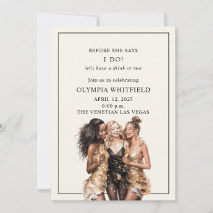 Invitation Enterrement de vie de jeune fille entre amies