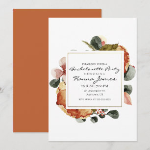 Invitation Enterrement de vie de jeune fille Floral Aquarelle