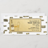 Invitation Enterrement de vie de jeune fille Glamour Moderne (Dos)