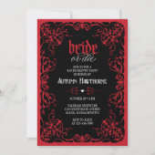Invitation Enterrement de vie de jeune fille gothique (Devant)