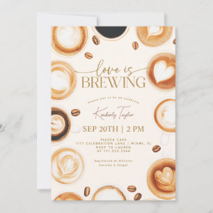 Invitation Enterrement de vie de jeune fille Love is Brewing