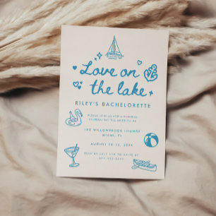 Invitation Enterrement de vie de jeune fille "Love on the Lak
