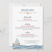 Invitation Enterrement de vie de jeune fille marin (Dos)