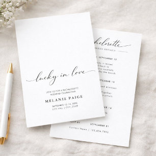Invitation Enterrement de vie de jeune fille Minimaliste Coup