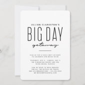 Invitation enterrement de vie de jeune fille noir  (Devant)