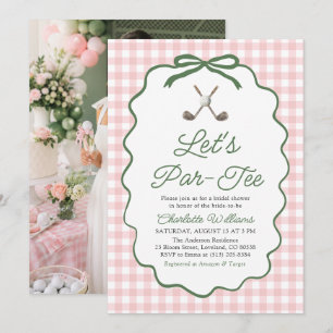 Invitation Enterrement de vie de jeune fille Par-Tee Golf Ros