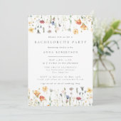 Invitation Enterrement de vie de jeune fille Pastel Boho Fleu (Debout devant)