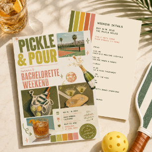 Invitation Enterrement de vie de jeune fille Pickle & Pour Re