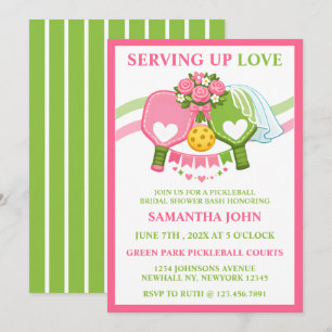 Invitation Enterrement de vie de jeune fille Pink & Green Pic