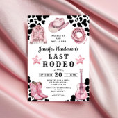Invitation Enterrement de vie de jeune fille Pink Last Rodeo