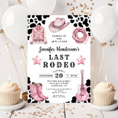 Invitation Enterrement de vie de jeune fille Pink Last Rodeo