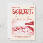 Invitation Enterrement de vie de jeune fille rétro classique (Devant)