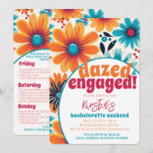 Invitation Enterrement de vie de jeune fille Rétro Étourdie e (Devant / Derrière)