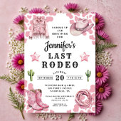 Invitation Enterrement de vie de jeune fille Rodeo Rose Moder