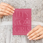 Invitation Enterrement de vie de jeune fille Rose C'est Parti