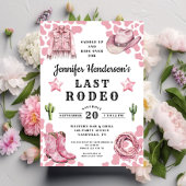 Invitation Enterrement de vie de jeune fille Rose Moderne Der