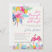 Invitation Enterrement de vie de jeune fille Rose Tropical Sa (Devant)