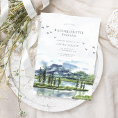 Invitation Enterrement de vie de jeune fille Simple au bord d