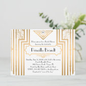 Invitation Enterrement de vie de jeune fille, style Gatsby, b (Debout devant)