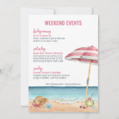 Invitation Enterrement de Vie de Jeune Fille sur la Plage Tro (Dos)