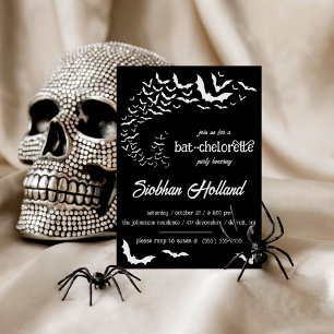 Invitation Enterrement de vie de jeune fille sur le thème Bat