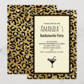 Invitation Enterrement de vie de jeune fille sur le thème léo (Devant / Derrière)