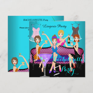 Invitation Enterrement de vie de jeune fille Teal Rose Linger