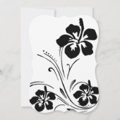 Invitation Enterrement de vie de jeune fille tropical noir et (Dos)