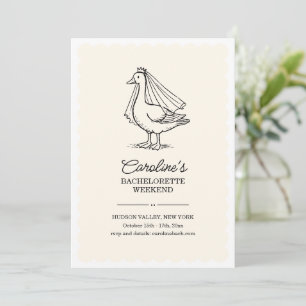 Invitation Enterrement de vie de jeune fille Weekend Doodle O