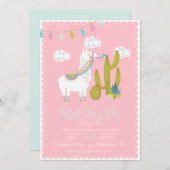 Invitation entière d'anniversaire d'Alpace (Devant / Derrière)