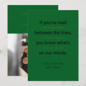 Invitation Entre la typographie des lignes Enregistrer la car (Devant / Derrière)