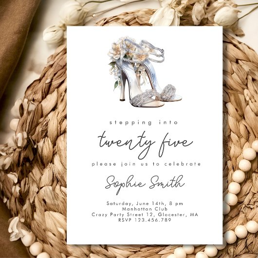 Invitation Entrée...aquarelle de fête de femme