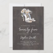 Invitation Entrée...aquarelle de fête de femme (Devant)