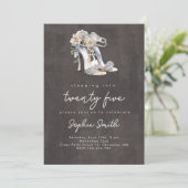 Invitation Entrée...aquarelle de fête de femme (Debout devant)