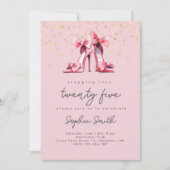 Invitation Entrée...aquarelle de fête de femme (Devant)