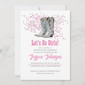 Invitation Entrée des filles en rose EVJF Western (Devant)