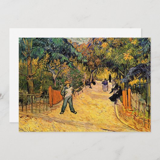 Invitation Entrée du Parc Public par Vincent van Gogh (Devant / Derrière)