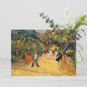 Invitation Entrée du Parc Public par Vincent van Gogh