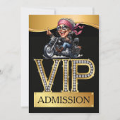 Invitation Entrée VIP de la fête de motards (Devant)